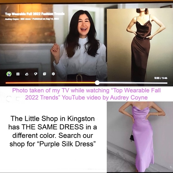 Looks like Silk Open Back Cowl Neck Maxi Purple Slip Dress - Picture 3 of 4